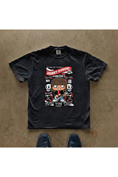 Grafftee Clothing Johnny Ramone Printed Unisex Oversize T-Shirt