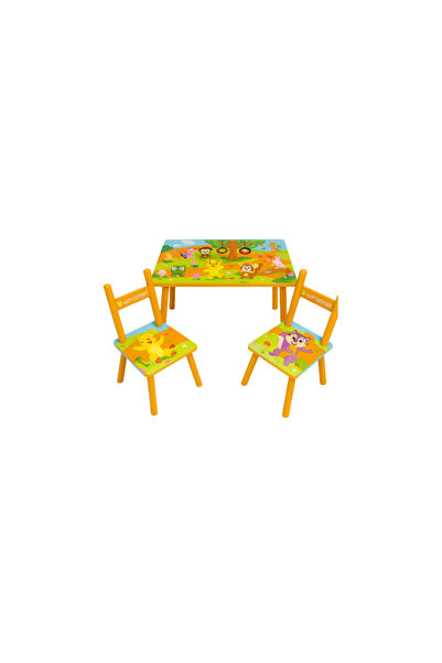 JHT Set masă și scaun pentru copii – MDF premium, design sigur, ușor de curăț...