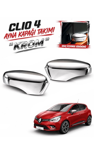 Renault Clio 4 Krom Ayna Kapağı Takımı - Sağ ve Sol 8201385440