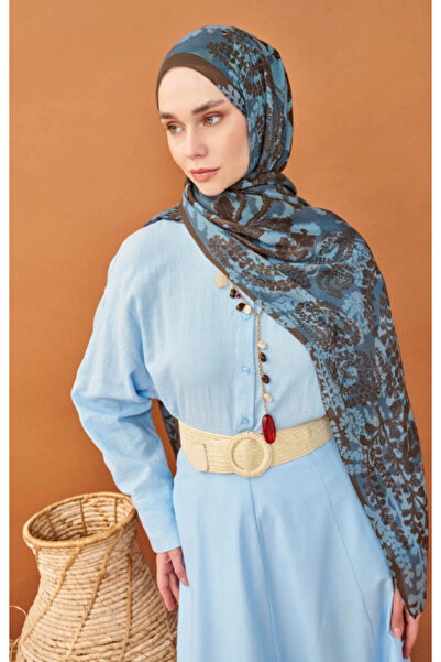 Silk Home Riva Shawl Spring Blossoms Blue