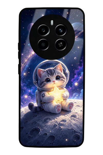 Spoyi Realme 12 Starlight Space Kitty Design Glossy Phone Case