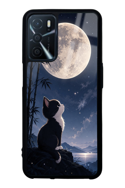 Spoyi حافظة هاتف لامعة بتصميم Moon Guardian Kitty لهاتف اوبو A16