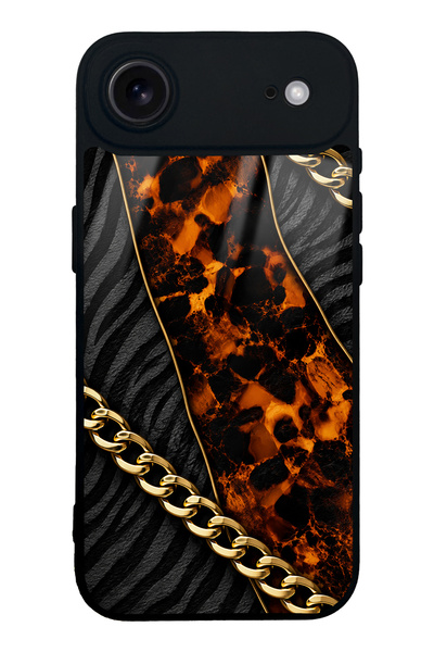 Spoyi iPhone 17 Air Golden Eclipse Design Glossy Phone Case