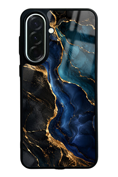 Spoyi Samsung A37 Midnight Sapphire Marble Tasarımlı Glossy Telefon Kılıfı
