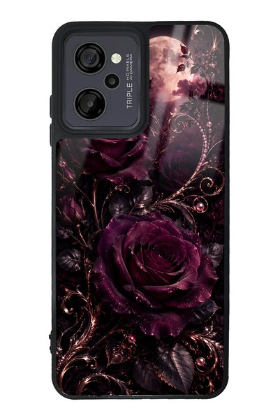 Spoyi Casper M40 Moonlit Burgundy Rose Design Glossy Phone Case