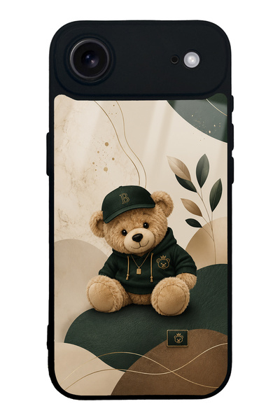 Spoyi iPhone 17 Air Forest Teddy Design Glossy Phone Case