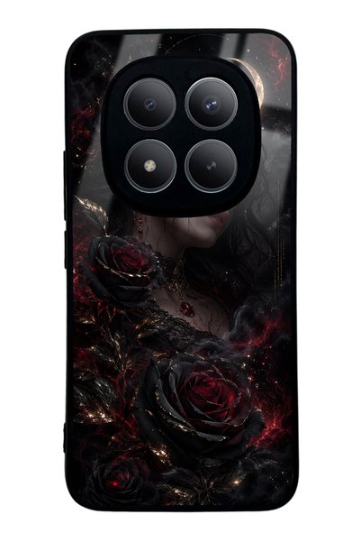 Spoyi Xiaomi Redmi Note 15 Pro Plus Glossy Phone Case with Crimson Moon Rose ...