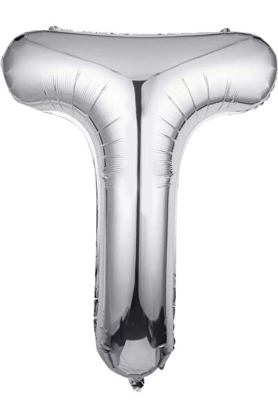 Baloane Vesele Balon Folie Litera T Silver 40 cm LTR5-T