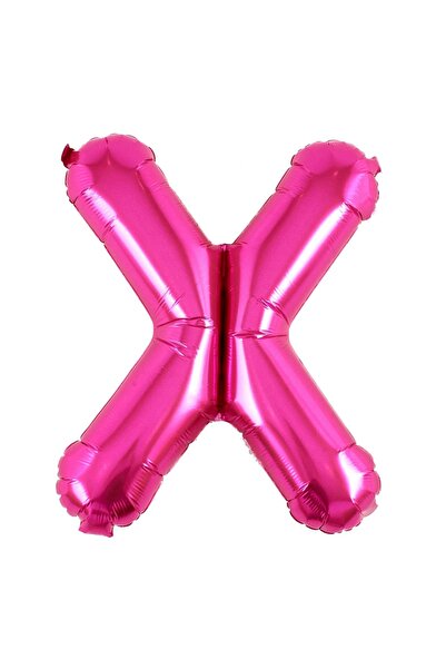 Baloane Vesele Balon Folie Litera X Roz 40 cm LTR7-X