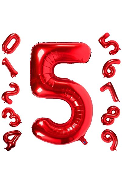 Baloane Vesele Balon Cifra 5 Rosu CFR12-5