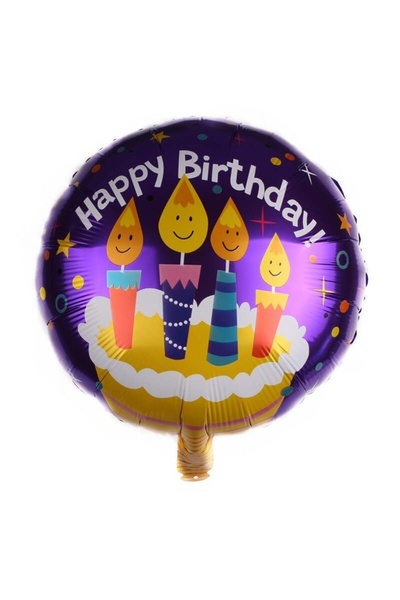 Baloane Vesele Balon Folie Tort Happy Birthday 45 cm BL220
