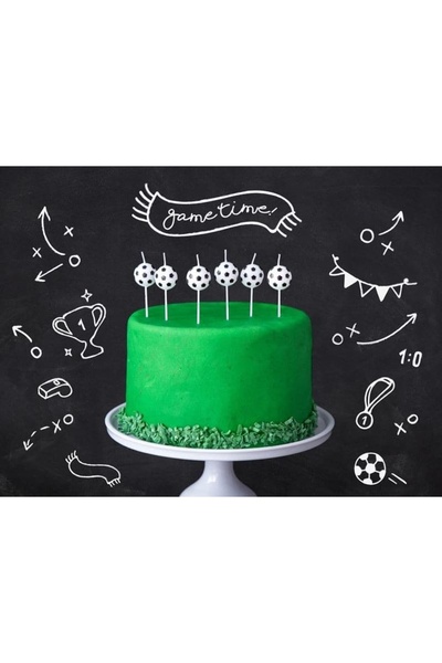 Baloane Vesele Set 5 Lumanari Mingi Fotbal LMR16