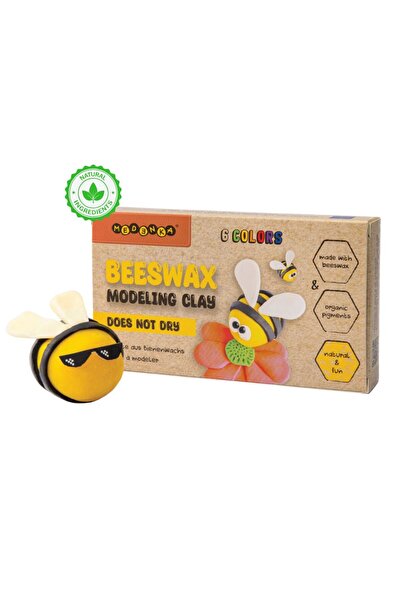 medenka Plastilina pentru copii din ceara naturala de albine, 6 culori, Meden...