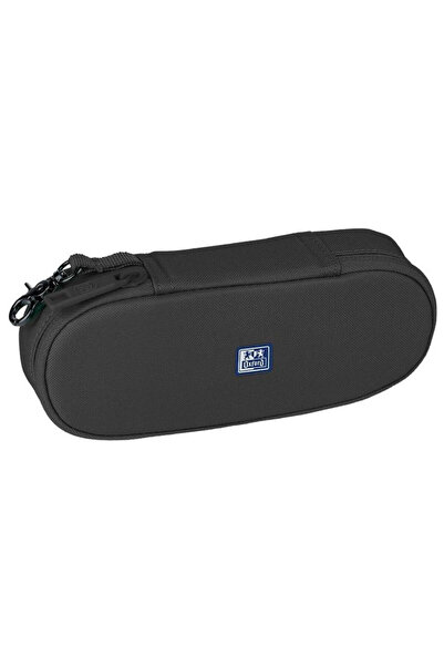 Oxford Penar/etui B Hook, cu clapeta, cu fermoar si carlig, negru