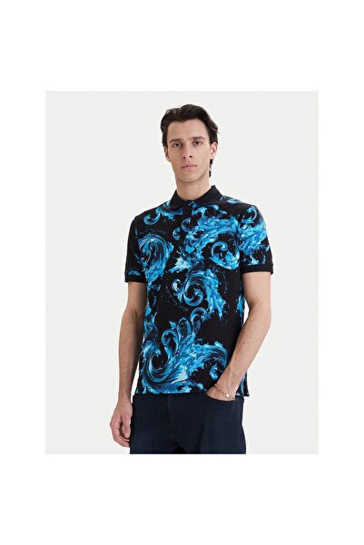 VERSACE JEANS COUTURE Ανδρικό Πόλο 80GAG6S0 JS549 Μπλε
