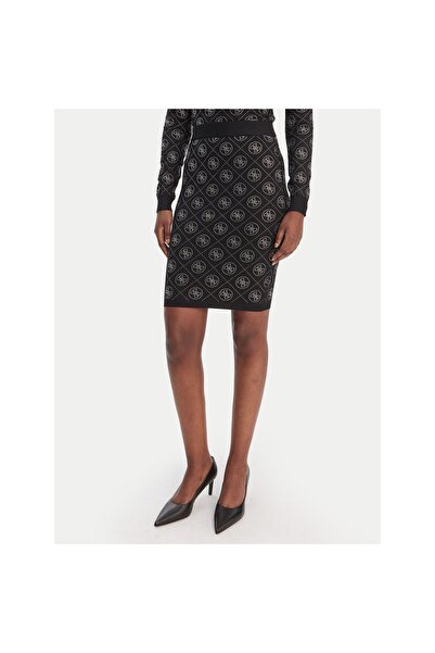 Guess Fustă midi de damă W6RD0OZ3JD2 Negru