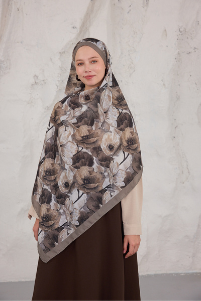 Mira İpek Summer Garden Series Patterned Cotton Soft Shawl Women's Colorful S...