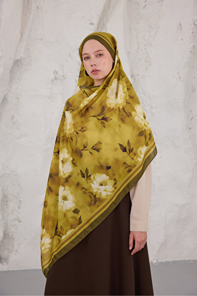 Mira İpek Summer Garden Series Patterned Cotton Soft Shawl Women's Colorful S...