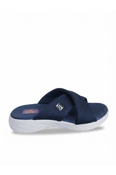 sandal spor Women's Cross Strap Sports Slippers Ss001-0298 Navy Blue