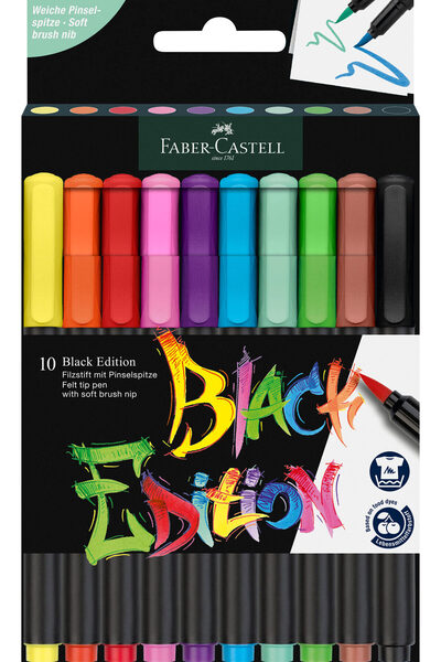 Faber Castell SET PIXURI CU PUNCT DE COD BLACK EDITION 10 CULORI FABER-CASTELL