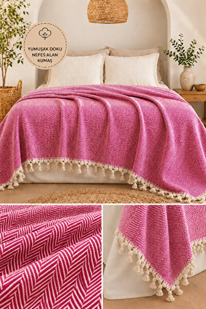 VERONİCA LİNE Cotton Multi-Purpose Pique 220X240 Double Bedspread Sofa Cover ...