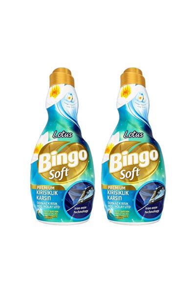 Bingo Soft Lotus Konsantre Yumuşatıcı Kırışıklık Karşıtı 1200 ml 2 li
