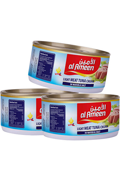 Alameen Al Ameen Light Meat Tuna Chunk Sunflower Oil 3x170g