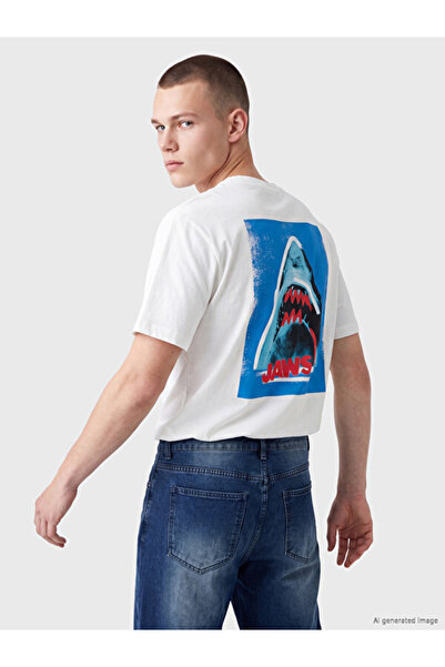 LC Waikiki Relax Fit Zero Roba Collar Jaws Printed Men's T-Shirt from Uzg Sto...