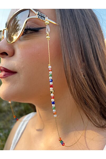 LUMAKS Colorful Beaded Detailed Pearl Eyeglass Chain |   Women's Glasses Stra...