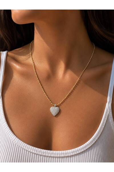 XUPING JEWELRY 316L zirkon taşlı çelik kolye paslanmaz kararmaz