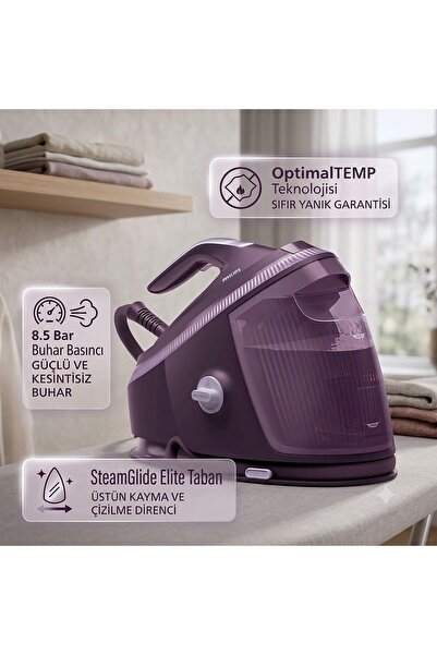 Philips PerfectCare Buhar Kazanlı Ütü 3120 W Yüksek Güç | 8,5 Bar, 600 g Şok ...