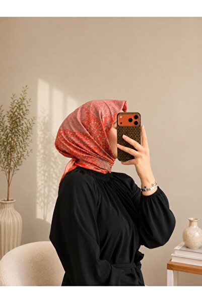 ELUREE GEOMETRİK DESEN PAMUKLU SOFT EŞARP