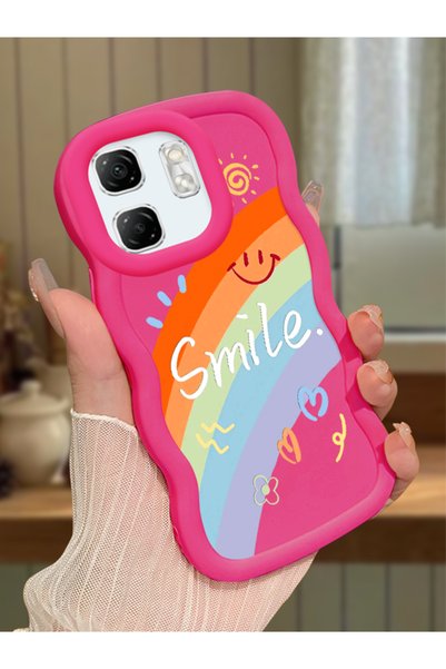 Hontinga Infinix Hot 50I Compatible Case Camera Protector Red Silicone Couple...