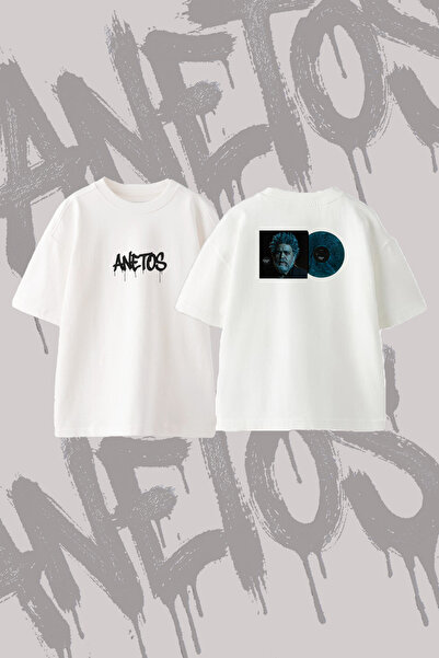 Anetos The Weeknd Dawn Fm Design Back Printed Cotton White Oversize T-Shirt