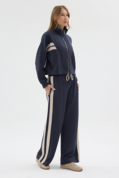 zitex Women's Garni Detailed High Collar Zippered Modal Fabric Tracksuit Set