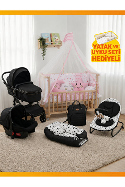 modabebekler Bebek Arabası Çift Yönlü Anne Yanı Asansörlü 15 Parça Bebek Çeyi...