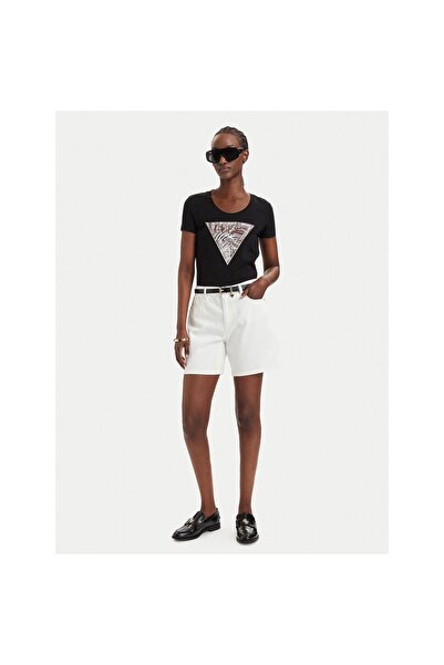 Guess Șorturi de blugi pentru femei W6GD1AD0704 Alb