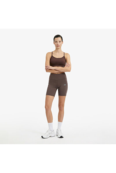 New Balance Sport Fitted Short 5 Kadın Kahverengi Şort