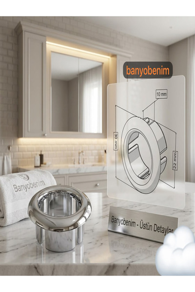 banyo benim LAVABO SU TAŞMA YÜZÜĞÜ A TİP KROM İZYAPI