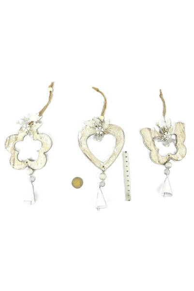 adar Decoratiune din lemn/ornament 29 cm, cu clopotel, cu sfoara pentru agata...