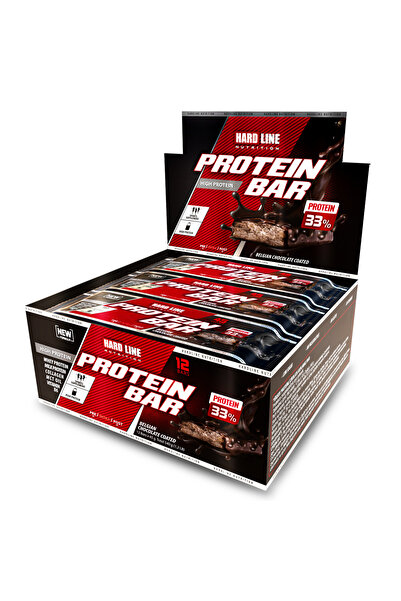 Hardline Nutrition PROTEIN BAR KUTULU 45 GR*12 ADET (Belçika Çikolatası Kaplı)