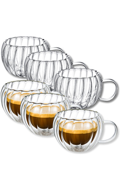 WILMAX ENGLAND Set 6 căni termo sticlă, 300 ml, Thermoglass Wilmax