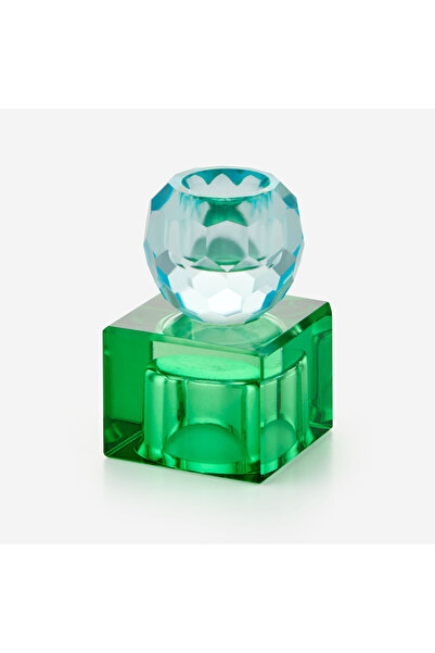 GIFT COMPANY Yeşil Cam Mumluk 5X8x5 Cm