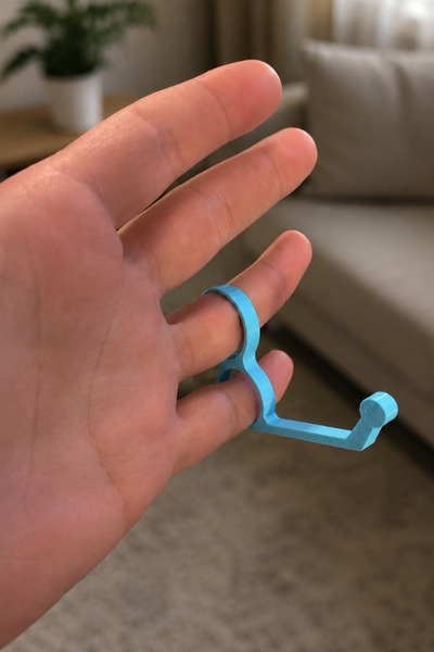glowify prime glowify prime FingerGrip Çift Parmak Geçmeli Ergonomik Telefon Tutucu Aparat - Düşme Önleyici Telefon Standı ve Tutacağı