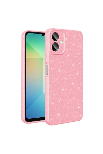 tekno grup Galaxy A06 Case Camera Protected Glittery Silicone Ultimate Protec...
