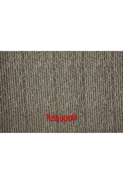 AKÇA TEKSTİL Striped Model Gold Color Single Wing Without Flowers Ready-Made Background Curtain 200*260 cm