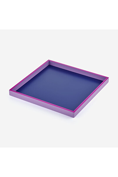 GIFT COMPANY Neon Blue Mdf Square Tray 32X2,5X32 cm