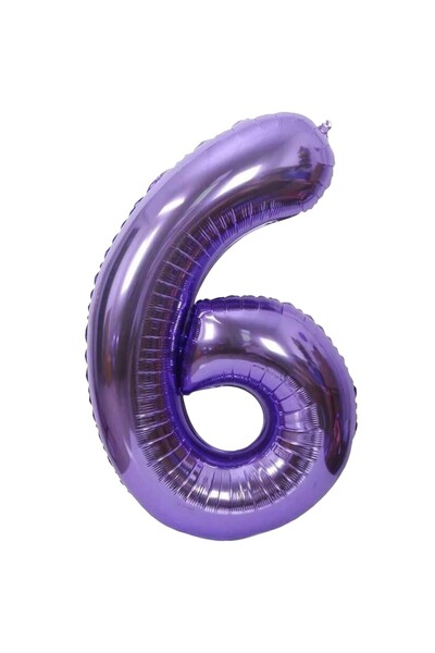 OEM Balon folie cifra 6, mov 80 cm