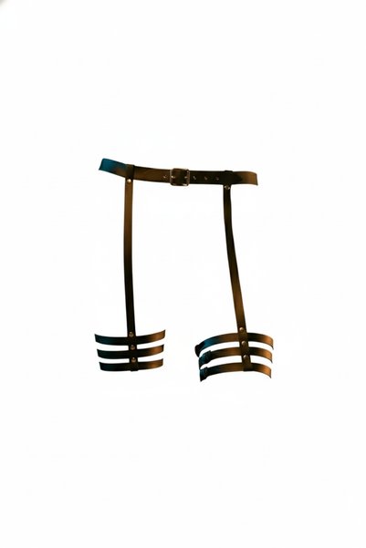 Angels Passion Üç Katlı Şık ve Deri Harness Jartiyer