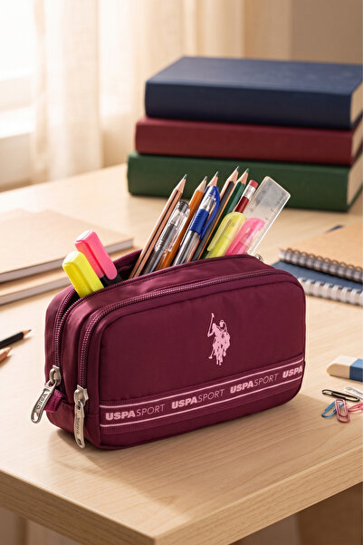 U.S. Polo Assn. Plklk 24193-24197-24241-24243 Two-Compartment Pencil Holder P...